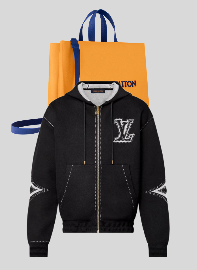Veste Lv Intarsia Black